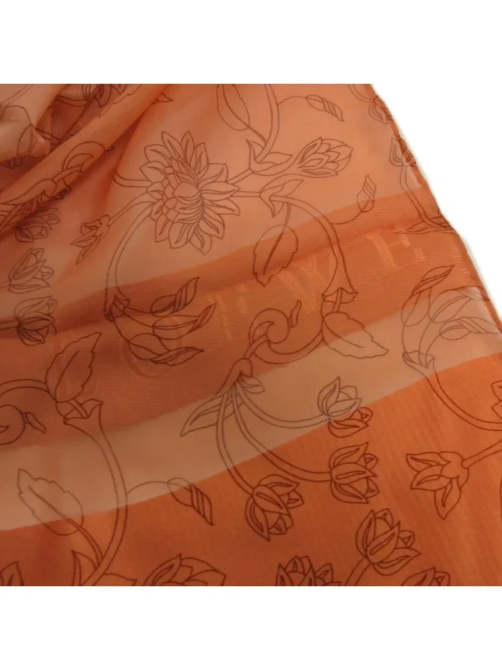 Loewe Scarf Shawl Large Floral Pattern Gradient Orange